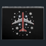 Airplane Plaid Christmas Pilot Calendar<br><div class="desc">Airplane Plaid Christmas</div>