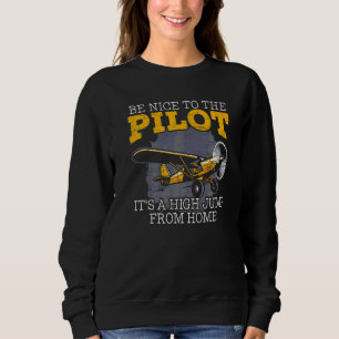 Airplane Plane Pilot Aviator Sky Flight Instructor Sweatshirt
