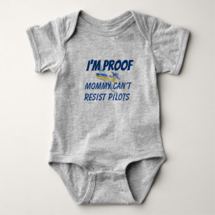 Airplane Plane Pilot Graphics Humorous Baby Bodysuit