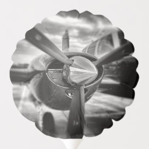 Airplane propeller Black and White Balloon