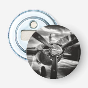 Airplane propeller Black and White Bottle Opener