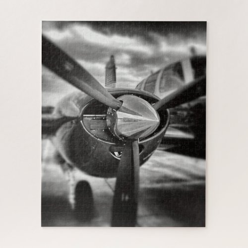 Airplane propeller Black and White Jigsaw Puzzle