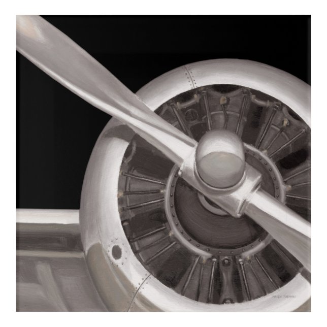 Airplane Propeller Closeup Acrylic Print (Front)