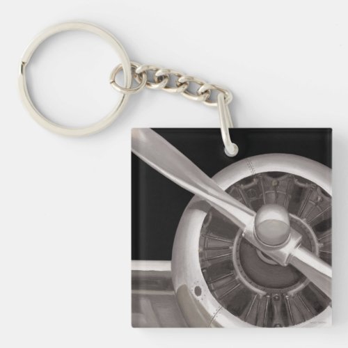 Airplane Propeller Closeup Keychain