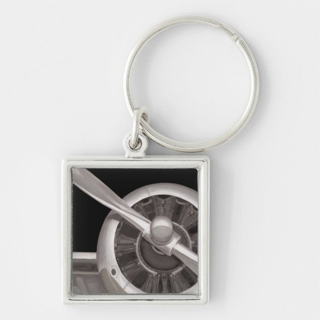 Airplane Propeller Closeup Keychain (Front)