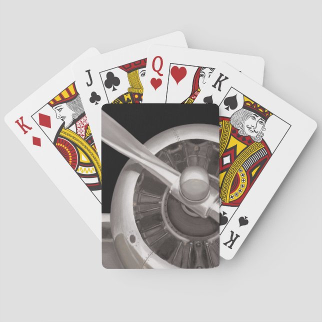 Airplane Propeller Closeup Poker Cards (Back)