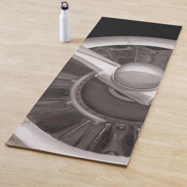 Airplane Propeller Closeup Yoga Mat (In Situ)