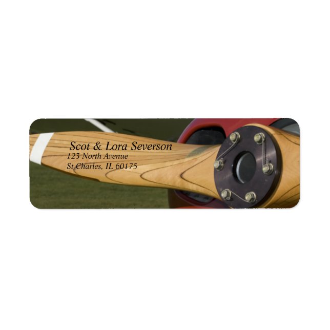Airplane Propeller Return Address Labels (Front)