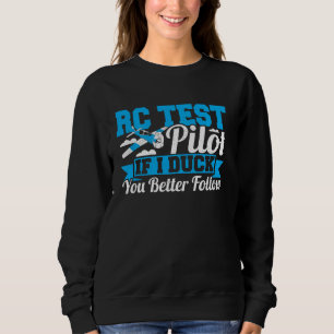 Airplane RC Test Pilot Remote Control RC Plane Air Sweatshirt