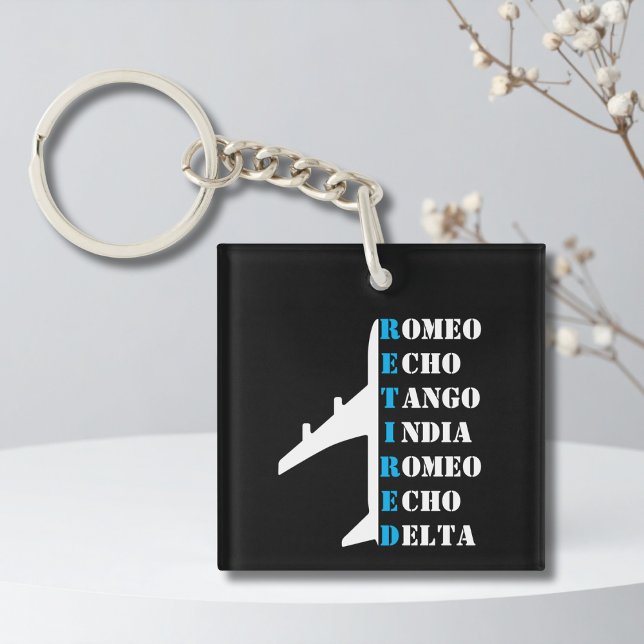 Airplane Retired Nato Phonetic Alphabet Aviation Keychain (Creator Uploaded)