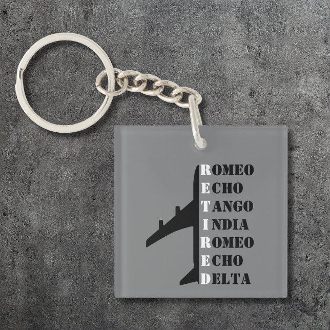 Airplane Retired Nato Phonetic Alphabet Aviation Keychain (Creator Uploaded)