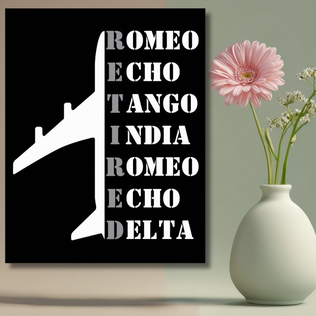 Airplane Retired Nato Phonetic Alphabet Aviation Poster (Creator Uploaded)