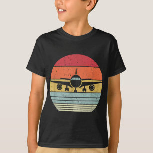 Airplane . Retro Style Pilot T-Shirt