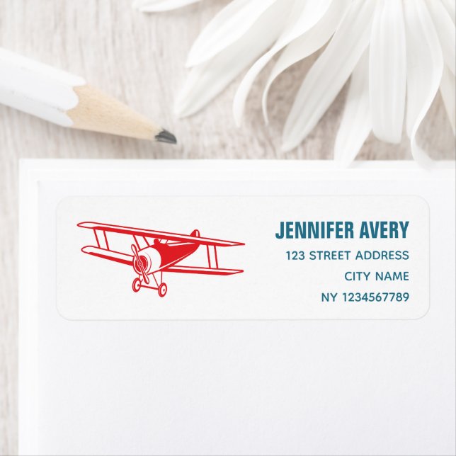 Airplane return address label (Insitu)