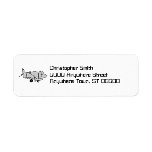 Airplane Return Address Label