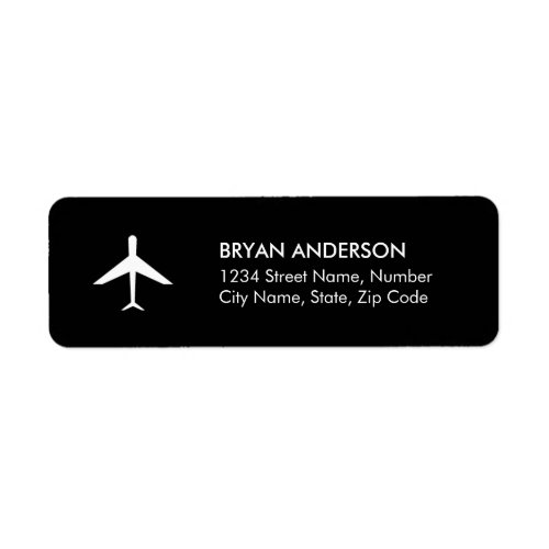 Airplane Return Address Label
