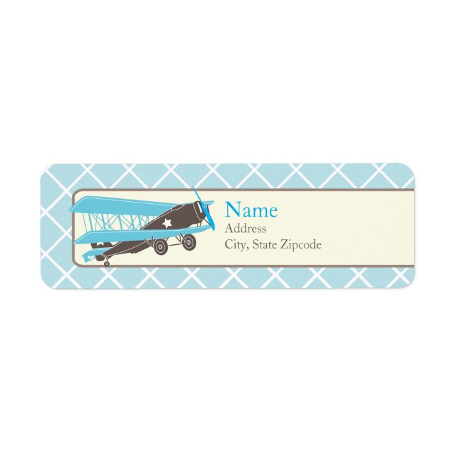 Airplane Return Address Label (Front)