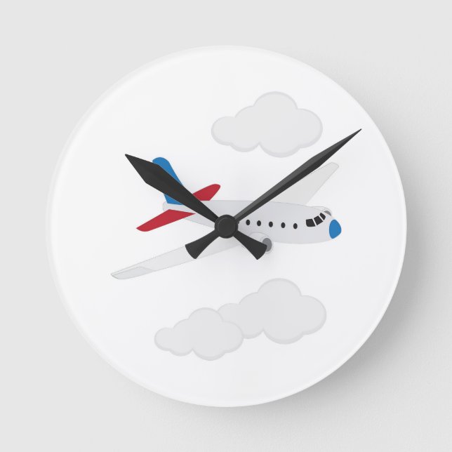 Airplane Round Clock (Front)