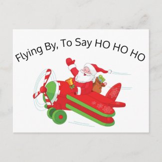 Airplane Santa Postcard