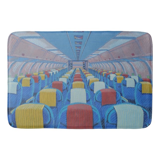 Airplane Seats (by Gregorio Undurraga) Bath Mat (Front)