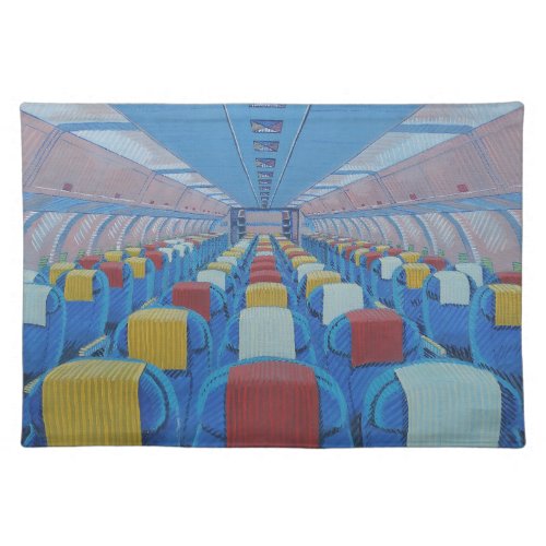 Airplane Seats by Gregorio Undurraga Cloth Placemat
