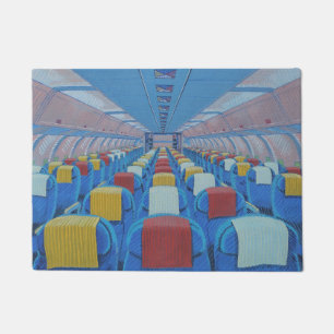 Airplane Seats (by Gregorio Undurraga) Doormat