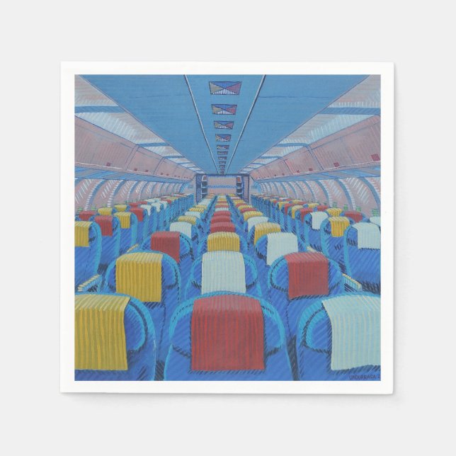 Airplane Seats (by Gregorio Undurraga) Napkins (Front)
