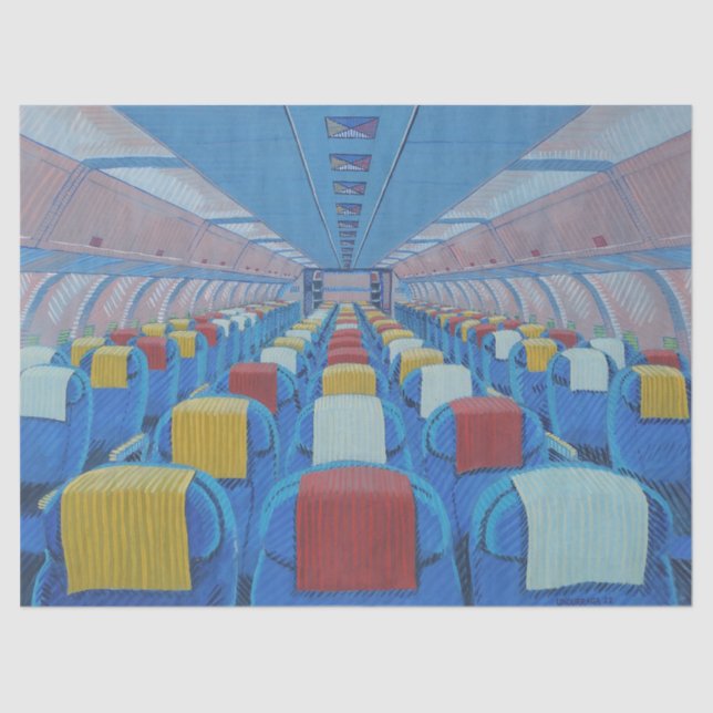 Airplane Seats (by Gregorio Undurraga) Tissue Paper (Front)