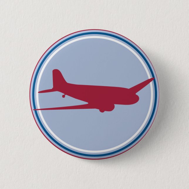 airplane silhouette button (Front)