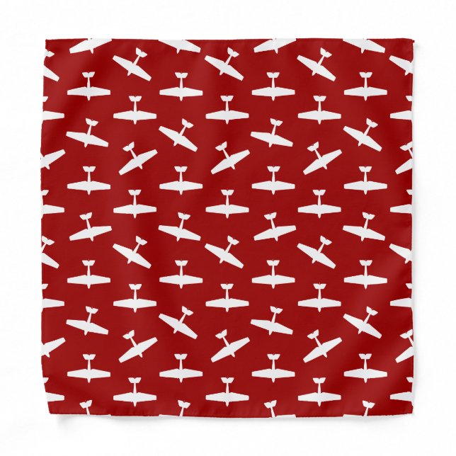 Airplane Silhouettes Design Antique Vintage Planes Bandana (Front)