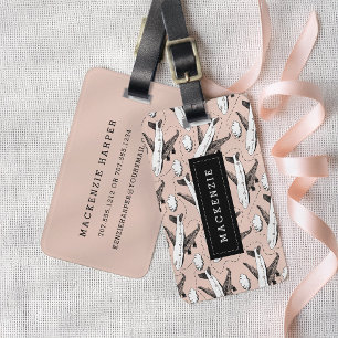 Airplane Sketch Personalized Luggage Tag