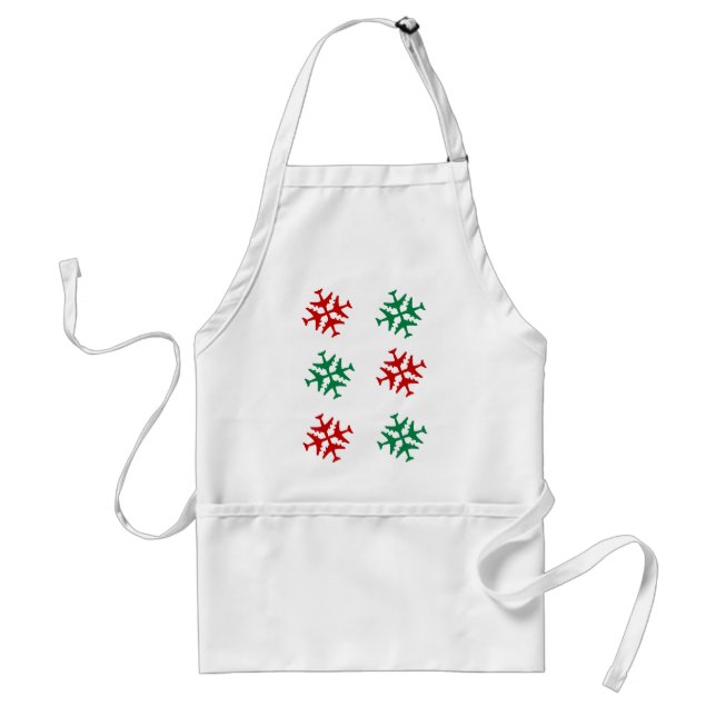 Airplane Snowflake Adult Apron (Front)