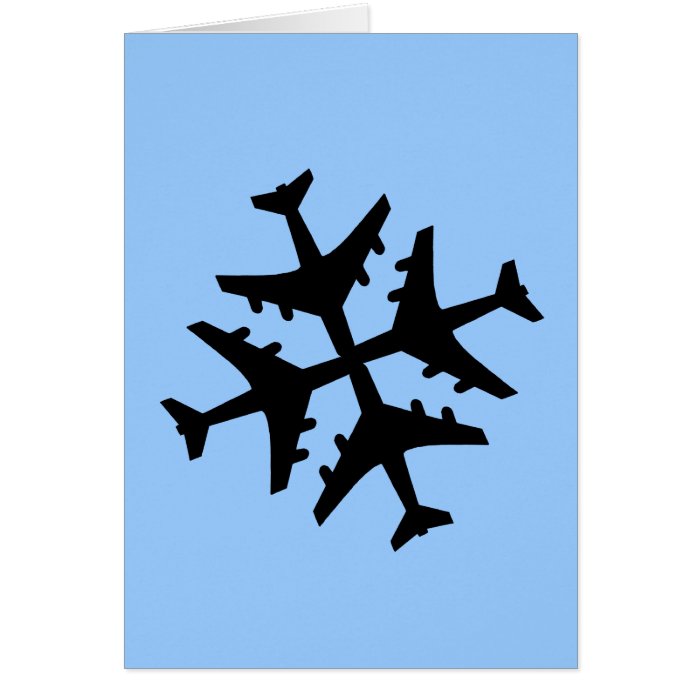 Airplane Snowflake Cards