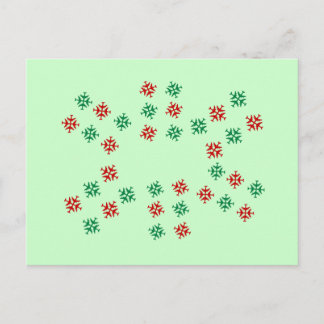 Airplane Snowflake Christmas Holiday Postcard