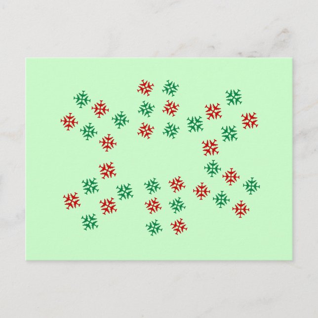 Airplane Snowflake Christmas Holiday Postcard (Front)