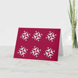 Airplane Snowflake Combo Holiday Card