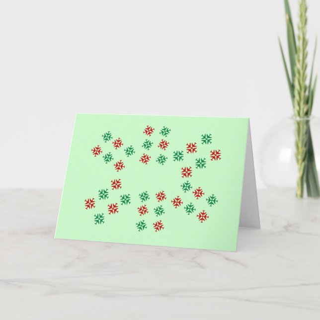 Airplane Snowflake Holiday Card (Front)