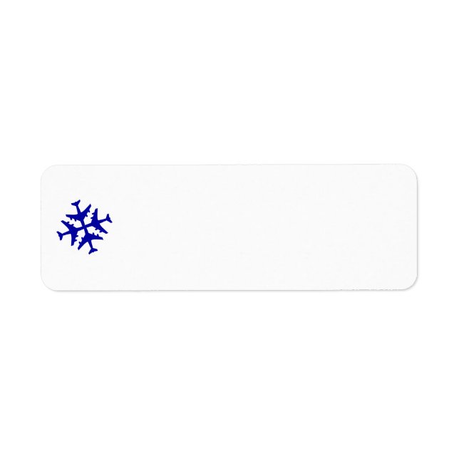 Airplane Snowflake Label (Front)