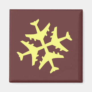 Airplane Snowflake Magnet