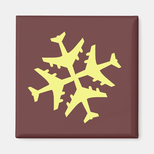 Airplane Snowflake Magnet (Front)