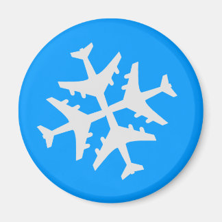 Airplane Snowflake Magnet