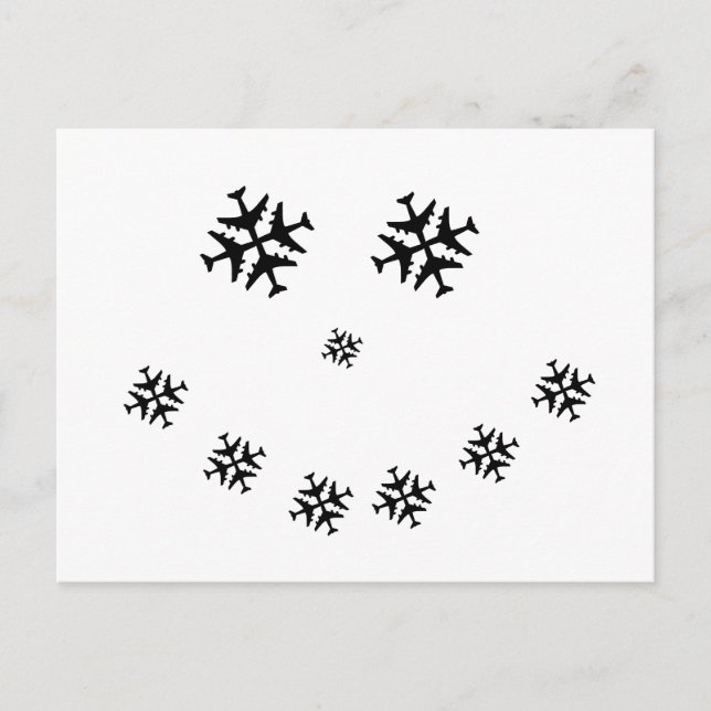 Airplane SNOWMAN Postcard (Front)