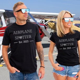 Airplane Spotter Est. Aviation Aviator Custom T-Shirt