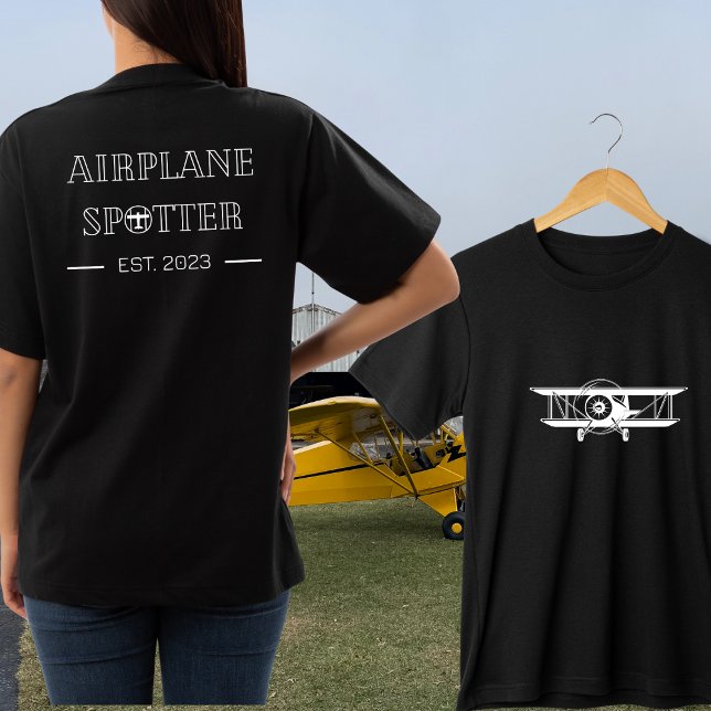 Airplane Spotter Est. Year Aviation Custom T-Shirt (Creator Uploaded)