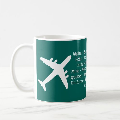 Airplane Spotters Phonetic Alphabet Aviation Mug