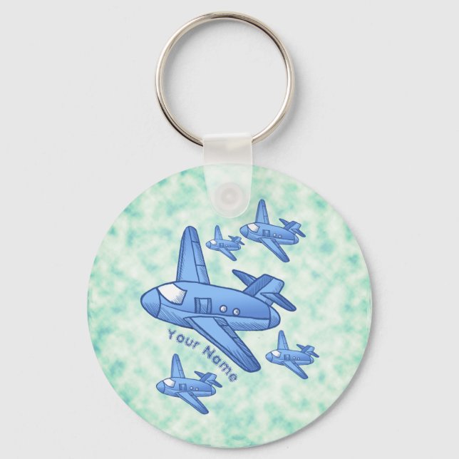 Airplane Squadron  Keychain (Front)
