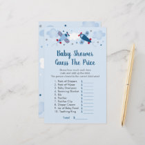 Airplane Stars Guess The Price Baby Shower Game