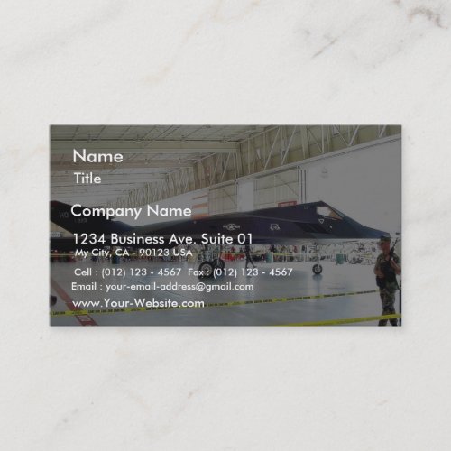 Airplane Stealth Fighter Business Card