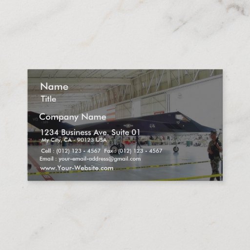 Customizable Airplane Stealth Fighter Business Card