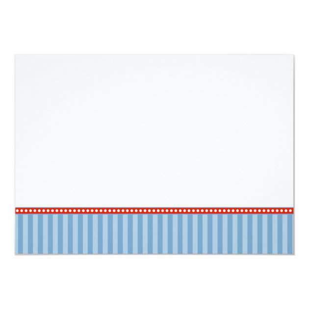 Airplane Stripes Red Blue Boy Baby Shower Invitation